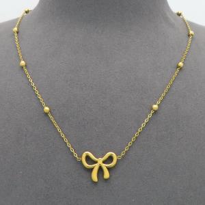 SS Gold-Plating Necklace - KN300811-AQ