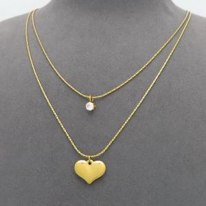 SS Gold-Plating Necklace - KN300820-AQ