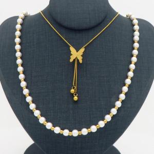 SS Gold-Plating Necklace - KN300836-MN