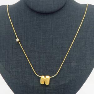 SS Gold-Plating Necklace - KN300909-HDJ