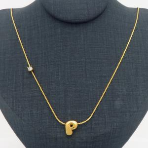 SS Gold-Plating Necklace - KN300910-HDJ