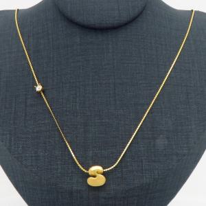SS Gold-Plating Necklace - KN300912-HDJ