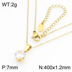 SS Gold-Plating Necklace - KN300980-KFC