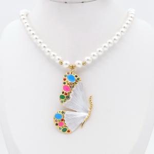 SS Gold-Plating Necklace - KN301038-JW