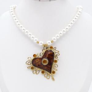 SS Gold-Plating Necklace - KN301042-JW