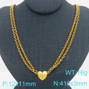 SS Gold-Plating Necklace - KN301141-Z