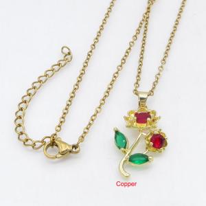 Copper Necklace - KN301270-TJG