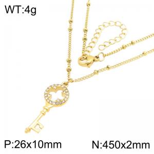 SS Gold-Plating Necklace - KN301467-Z