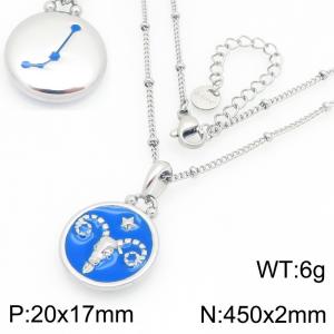 Twelve Constellation Necklace Stainless Steel Jewelry - KN301493-GC
