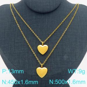 SS Gold-Plating Necklace - KN301513-Z