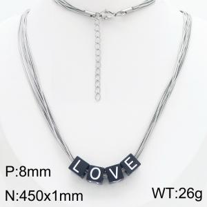 Stainless Steel Necklace - KN301581-Z