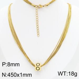 SS Gold-Plating Necklace - KN301606-Z