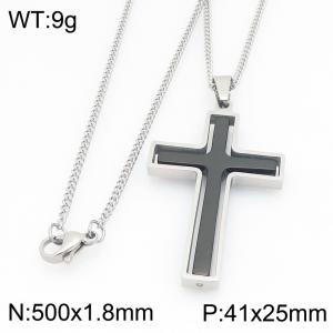 Stainless Steel Jewelry Cross Pendant Necklace - KN301659-ZLA