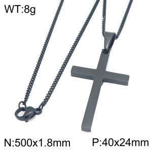 Stainless Steel Jewelry Cross Pendant Necklace - KN301662-ZLA