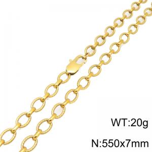 SS Gold-Plating Necklace - KN301924-Z