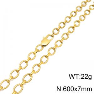 SS Gold-Plating Necklace - KN301925-Z
