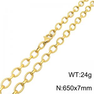 SS Gold-Plating Necklace - KN301934-Z