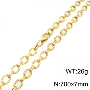 SS Gold-Plating Necklace - KN301935-Z
