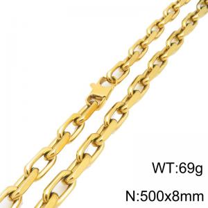 SS Gold-Plating Necklace - KN301949-Z