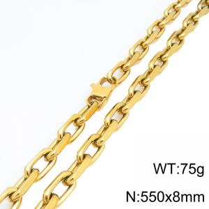 SS Gold-Plating Necklace - KN301950-Z