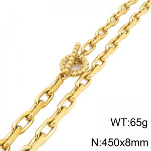 SS Gold-Plating Necklace - KN301954-Z