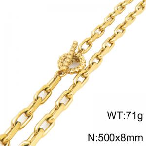 SS Gold-Plating Necklace - KN301955-Z