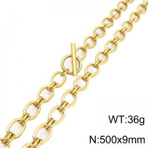 SS Gold-Plating Necklace - KN301975-Z