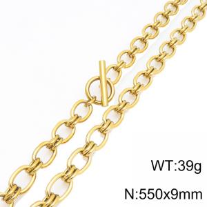 SS Gold-Plating Necklace - KN301976-Z