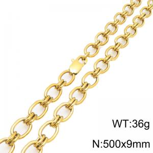 SS Gold-Plating Necklace - KN301981-Z