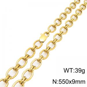 SS Gold-Plating Necklace - KN301982-Z