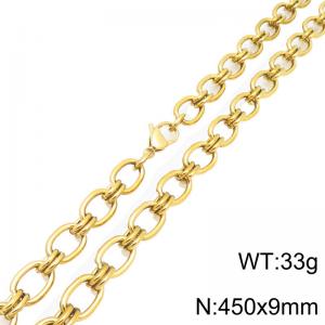 SS Gold-Plating Necklace - KN301990-Z