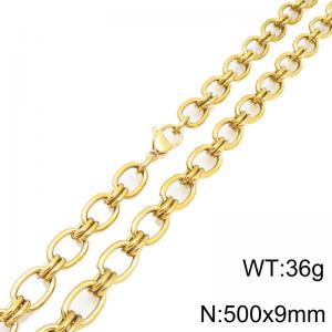 SS Gold-Plating Necklace - KN301991-Z
