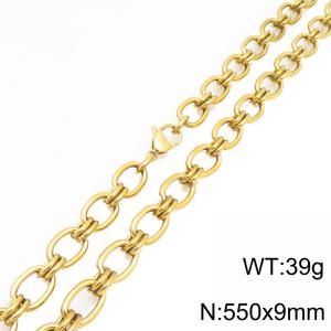 SS Gold-Plating Necklace - KN301992-Z