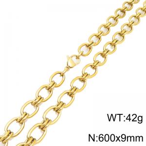 SS Gold-Plating Necklace - KN301993-Z