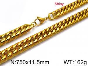 SS Gold-Plating Necklace - KN302164-Z