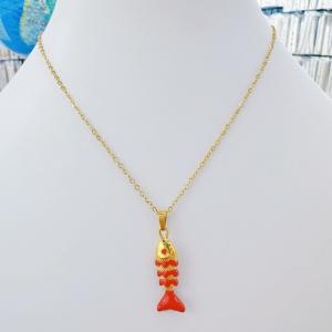 SS Gold-Plating Necklace - KN302217-SXSJ