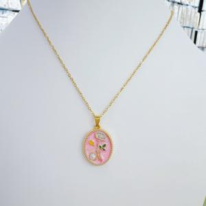 SS Gold-Plating Necklace - KN302220-SXSJ