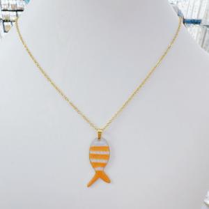 SS Gold-Plating Necklace - KN302248-SXSJ