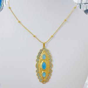 SS Gold-Plating Necklace - KN302252-SXSJ