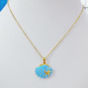 SS Gold-Plating Necklace - KN302253-SXSJ