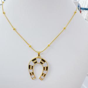 SS Gold-Plating Necklace - KN302256-SXSJ