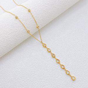 SS Gold-Plating Necklace - KN302292-SXSJ