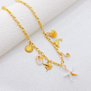 SS Gold-Plating Necklace - KN302296-SXSJ