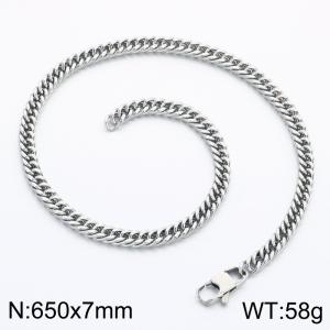 Stainless steel Japanese buckle necklace - KN302346-Z