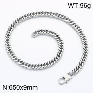 Stainless steel Japanese buckle necklace - KN302374-Z