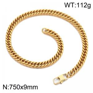 Stainless steel Japanese buckle necklace - KN302390-Z