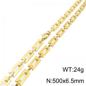 SS Gold-Plating Necklace - KN302505-Z