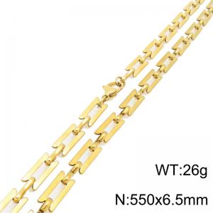 SS Gold-Plating Necklace - KN302506-Z
