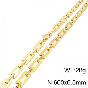 SS Gold-Plating Necklace - KN302507-Z