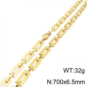SS Gold-Plating Necklace - KN302509-Z